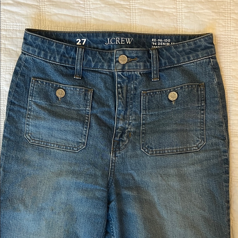 J. Crew High Rise Wide Leg Jeans